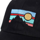 Dusk Sunset Embroidery Unisex Cap-Cap-MNTN Supply