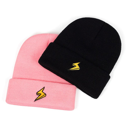 Lightning Embroidery Unisex Beanie-Beanie-MNTN Supply